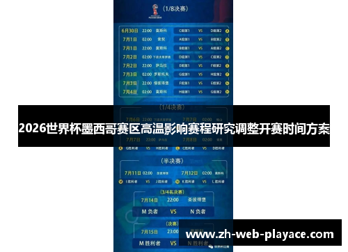 2026世界杯墨西哥赛区高温影响赛程研究调整开赛时间方案
